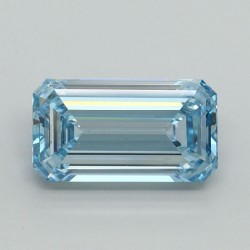 Diament laboratoryjny o barwie fantazyjnej szlif szmaragdowy, 2.14ct, VVS2, Fancy Intense Blue, IGI LG614338766