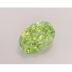 Diament laboratoryjny o barwie fantazyjnej szlif owalny, 1.04ct, VVS2, Fancy Vivid Green, IGI LG698596898