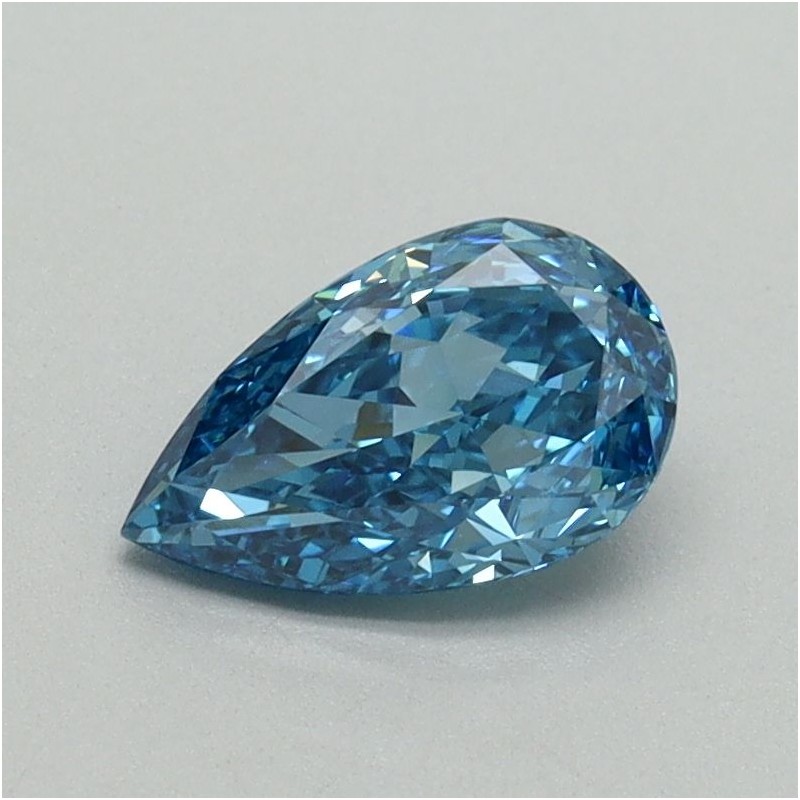 Diament laboratoryjny o barwie fantazyjnej szlif gruszkowy, 0.75ct, VVS2, Fancy Vivid Blue, IGI LG657417933