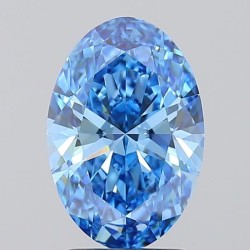 Diament laboratoryjny o barwie fantazyjnej szlif owalny, 2.04ct, VVS1, Fancy Vivid Blue, IGI LG717577435