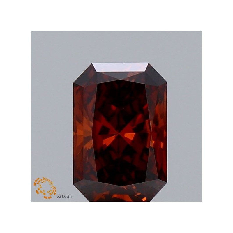 Diament laboratoryjny o barwie fantazyjnej radiant, 1ct, VVS2, Fancy Deep Orange Brown, IGI LG613371736