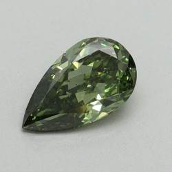 Diament laboratoryjny o barwie fantazyjnej szlif gruszkowy, 0.51ct, VVS2, Fancy Vivid Green, IGI LG665442952