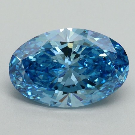 Diament laboratoryjny o barwie fantazyjnej szlif owalny, 2.51ct, VVS2, Fancy Vivid Blue, IGI LG644438486
