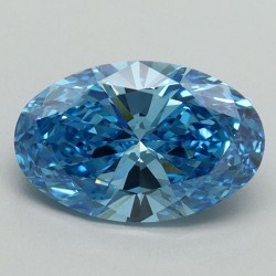 Diament laboratoryjny o barwie fantazyjnej szlif owalny, 2.12ct, VVS2, Fancy Vivid Blue, IGI LG644444226