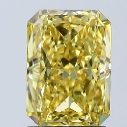 Diament laboratoryjny o barwie fantazyjnej radiant, 2.07ct, VVS2, Fancy Vivid Yellow, IGI LG677508299