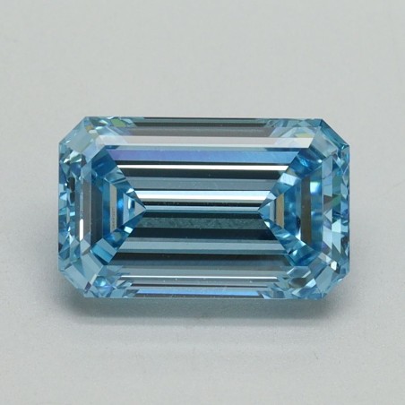 Diament laboratoryjny o barwie fantazyjnej szlif szmaragdowy, 2.13ct, VVS2, Fancy Vivid Blue, IGI LG641412271