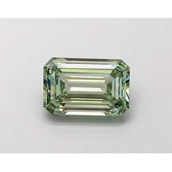 Diament laboratoryjny o barwie fantazyjnej szlif szmaragdowy, 1.1ct, VVS2, Fancy Vivid Green, IGI LG700514906