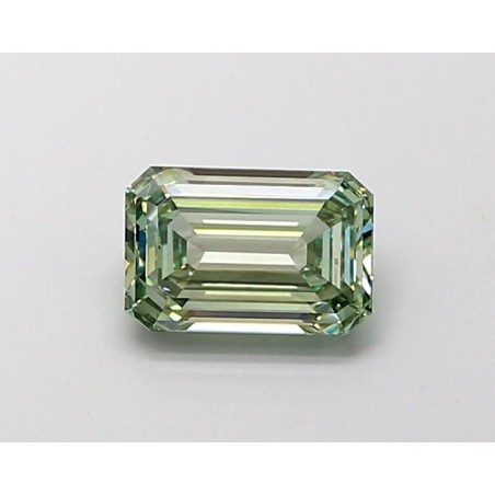 Diament laboratoryjny o barwie fantazyjnej szlif szmaragdowy, 1.1ct, VVS2, Fancy Vivid Green, IGI LG700514906