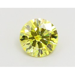 Diament laboratoryjny o barwie fantazyjnej szlif okrągły, 1.25ct, VVS2, Fancy Vivid Yellow, IGI LG666413404
