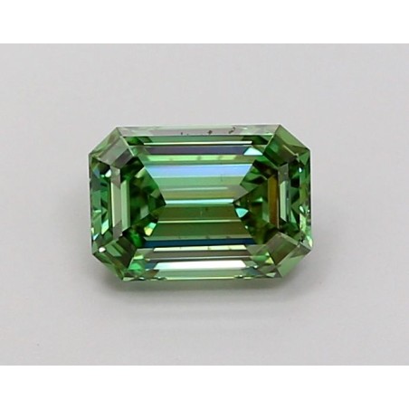 Diament laboratoryjny o barwie fantazyjnej szlif szmaragdowy, 1.07ct, VVS2, Fancy Vivid Green, IGI LG700514866