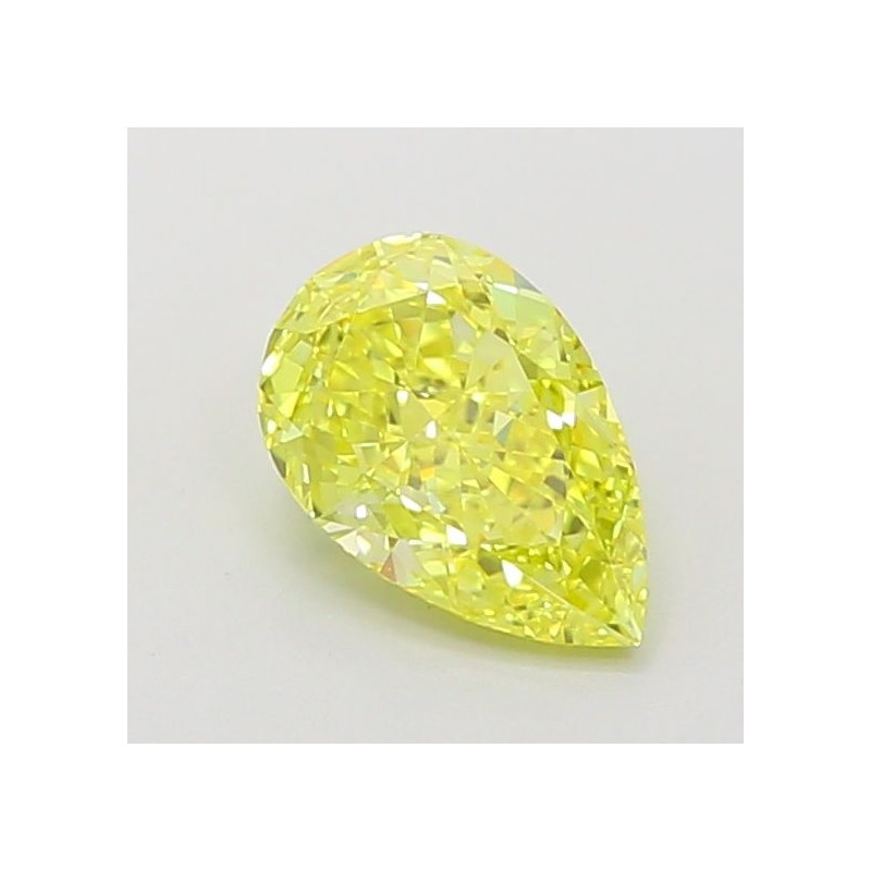 Diament laboratoryjny o barwie fantazyjnej szlif gruszkowy, 1.25ct, VVS2, Fancy Vivid Yellow, IGI LG660440316