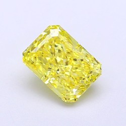 Diament laboratoryjny o barwie fantazyjnej radiant, 1.26ct, VVS2, Fancy Vivid Yellow, IGI LG700517793