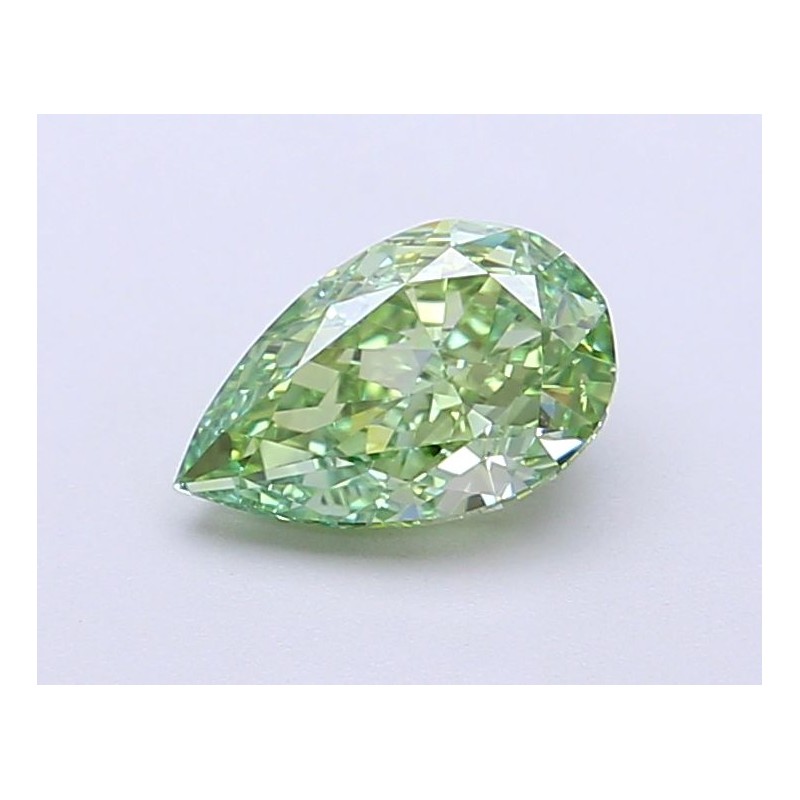 Diament laboratoryjny o barwie fantazyjnej szlif gruszkowy, 1ct, VVS2, Fancy Vivid Green, IGI LG698596885