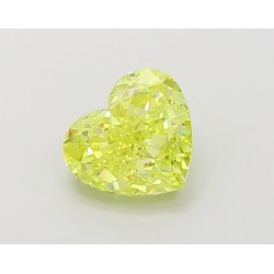 Diament laboratoryjny o barwie fantazyjnej serce, 1.26ct, VVS2, Fancy Vivid Yellow, IGI LG660440349