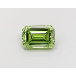 Diament laboratoryjny o barwie fantazyjnej szlif szmaragdowy, 1.06ct, VVS2, Fancy Vivid Green, IGI LG702512768