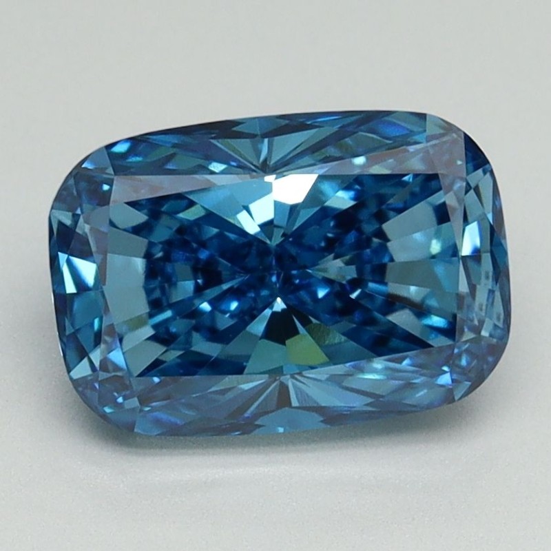 Diament laboratoryjny o barwie fantazyjnej szlif poduszkowy brylantowy, 2.12ct, VVS2, Fancy Vivid Blue, IGI LG656415035