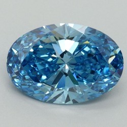 Diament laboratoryjny o barwie fantazyjnej szlif owalny, 2.11ct, VVS2, Fancy Vivid Blue, IGI LG644444228