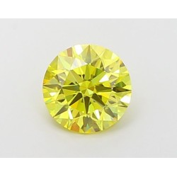 Diament laboratoryjny o barwie fantazyjnej szlif okrągły, 1.29ct, VVS2, Fancy Vivid Yellow, IGI LG677560896