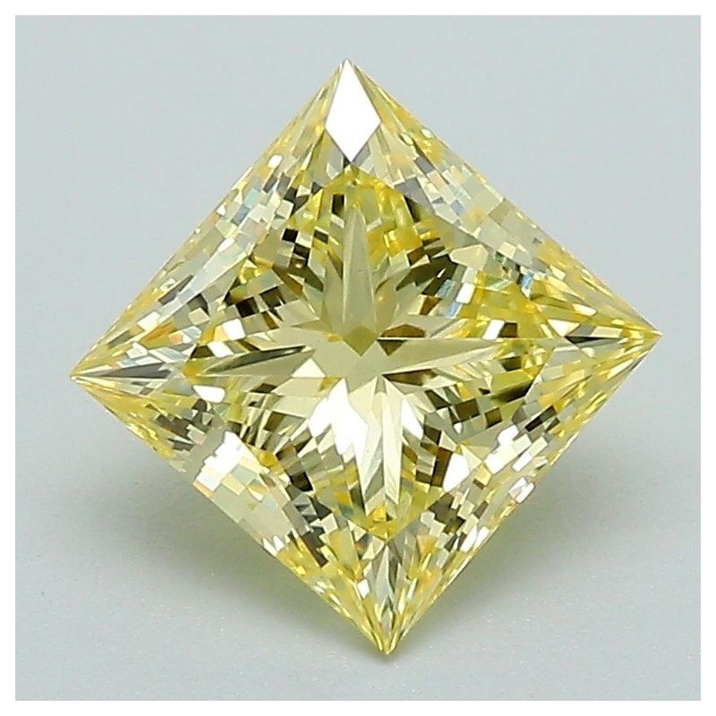 Diament laboratoryjny o barwie fantazyjnej szlif princess, 1.74ct, VVS2, Fancy Intense Yellow, IGI LG693515829 Diament laboratoryjny o barwie fantazyjnej szlif princess, 1.74ct, VVS2, Fancy Intense Yellow, IGI LG693515829