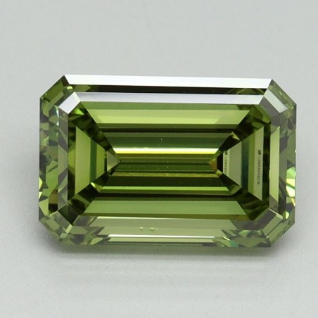 Diament laboratoryjny o barwie fantazyjnej szlif szmaragdowy, 2.12ct, VVS2, Fancy Vivid Green, IGI LG645459219