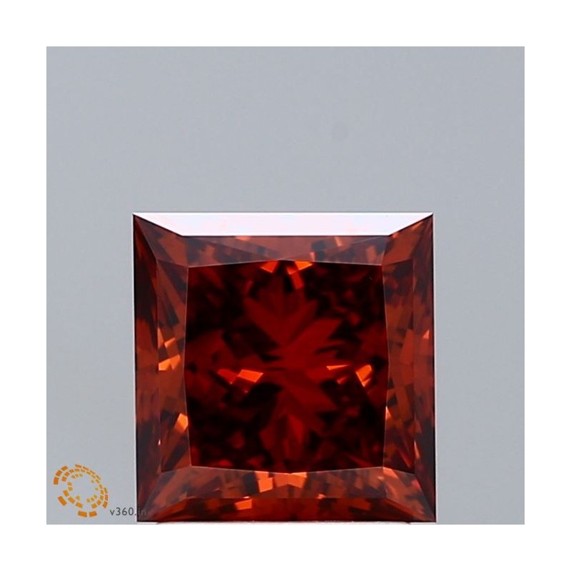 Diament laboratoryjny o barwie fantazyjnej szlif princess, 2.08ct, VVS2, Fancy Deep Orange, IGI LG663412727 Diament laboratoryjny o barwie fantazyjnej szlif princess, 2.08ct, VVS2, Fancy Deep Orange, IGI LG663412727