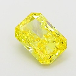 Diament laboratoryjny o barwie fantazyjnej radiant, 1.13ct, IF, Fancy Vivid Yellow, IGI LG669415608