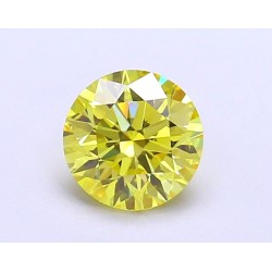 Diament laboratoryjny o barwie fantazyjnej szlif okrągły, 1.12ct, VVS1, Fancy Vivid Yellow, IGI LG677560884