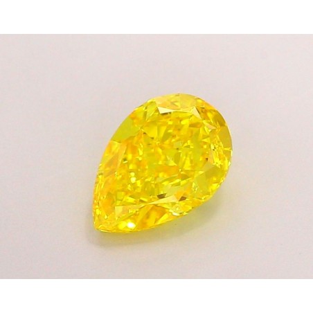 Diament laboratoryjny o barwie fantazyjnej szlif gruszkowy, 1.13ct, VVS2, Fancy Vivid Yellow, IGI LG697512328
