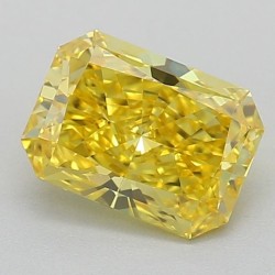 Diament laboratoryjny o barwie fantazyjnej radiant, 0.57ct, VVS2, Fancy Vivid Yellow, IGI LG637443717