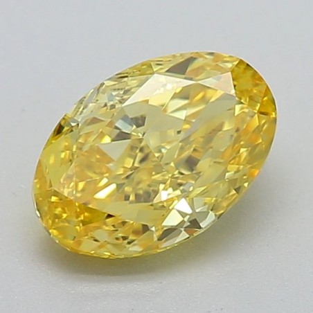 Diament laboratoryjny o barwie fantazyjnej szlif owalny, 0.81ct, VVS1, Fancy Vivid Yellow, IGI LG640411603