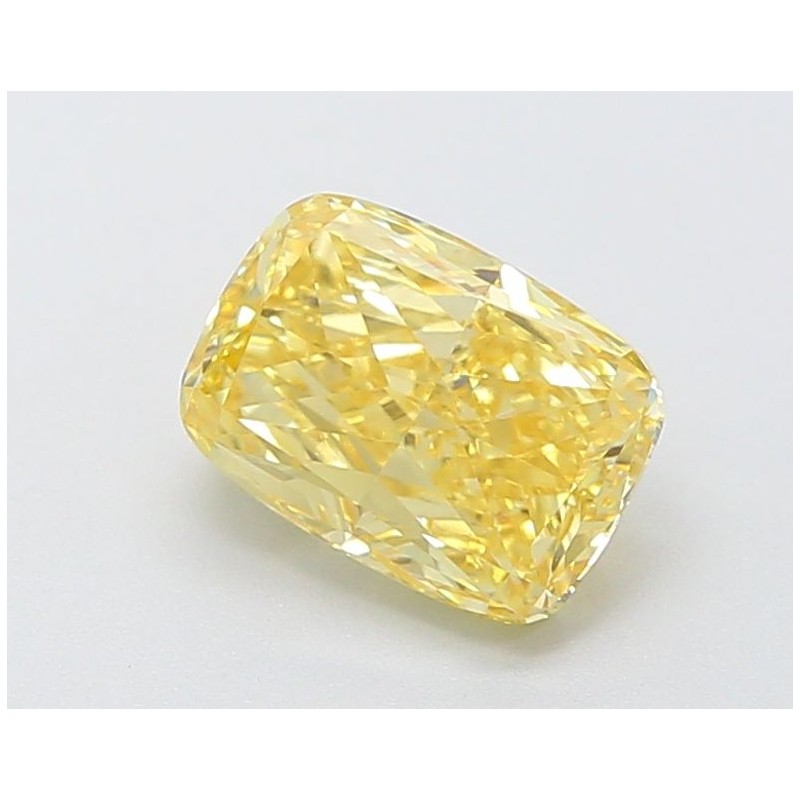 Diament laboratoryjny o barwie fantazyjnej szlif poduszkowy brylantowy, 1.74ct, VVS2, Fancy Intense Yellow, IGI LG633430767