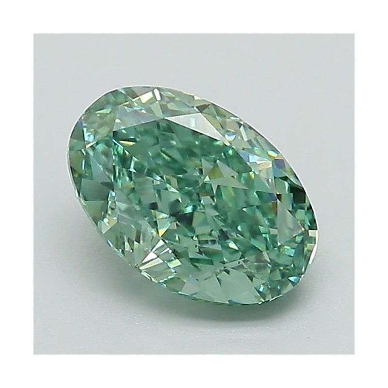 Diament laboratoryjny o barwie fantazyjnej szlif owalny, 1.22ct, VVS2, Fancy Vivid Green, IGI LG660491085