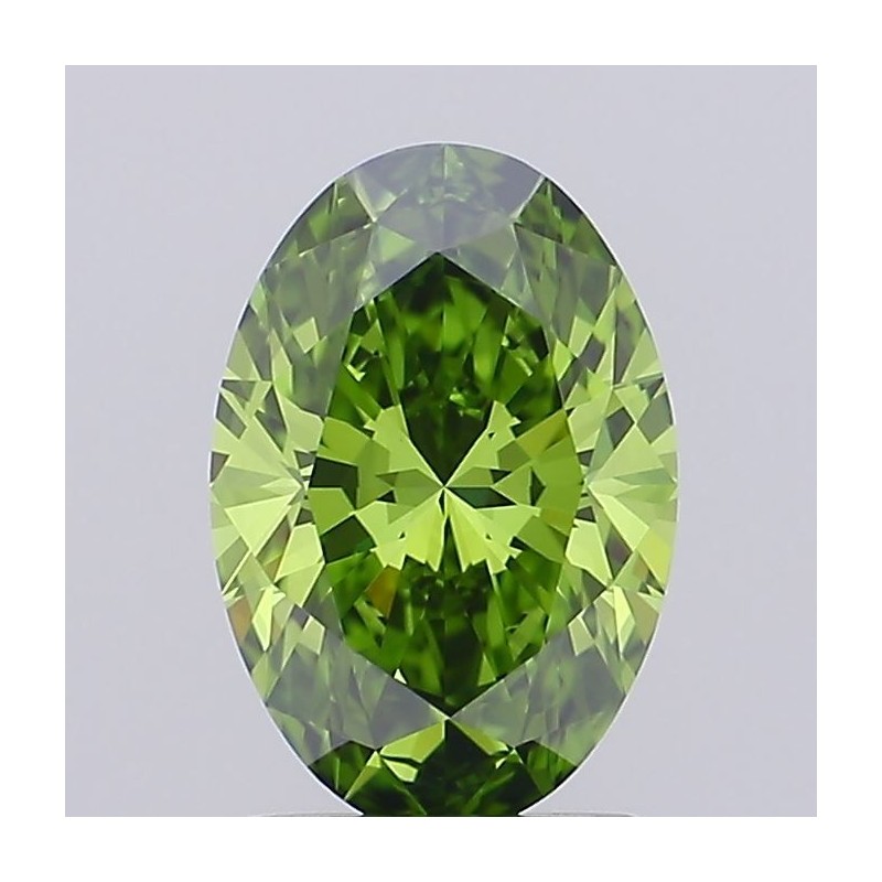 Diament laboratoryjny o barwie fantazyjnej szlif owalny, 1.59ct, VVS1, Fancy Vivid Green, IGI LG685563634