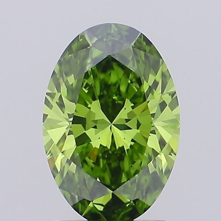 Diament laboratoryjny o barwie fantazyjnej szlif owalny, 1.59ct, VVS1, Fancy Vivid Green, IGI LG685563634