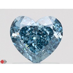 Diament laboratoryjny o barwie fantazyjnej serce, 1.29ct, VVS1, Fancy Vivid Blue, IGI LG700517162