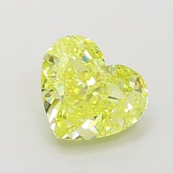 Diament laboratoryjny o barwie fantazyjnej serce, 1.23ct, VVS1, Fancy Vivid Yellow, IGI LG660455196
