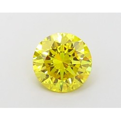 Diament laboratoryjny o barwie fantazyjnej szlif okrągły, 1.2ct, VVS1, Fancy Vivid Yellow, IGI LG677560893