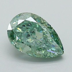 Diament laboratoryjny o barwie fantazyjnej szlif gruszkowy, 1.02ct, VVS2, Fancy Vivid Green, IGI LG712570489