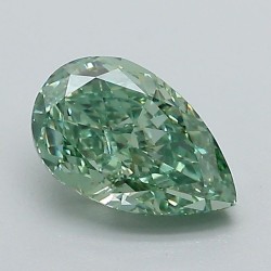 Diament laboratoryjny o barwie fantazyjnej szlif gruszkowy, 1.15ct, VVS2, Fancy Vivid Green, IGI LG715550766