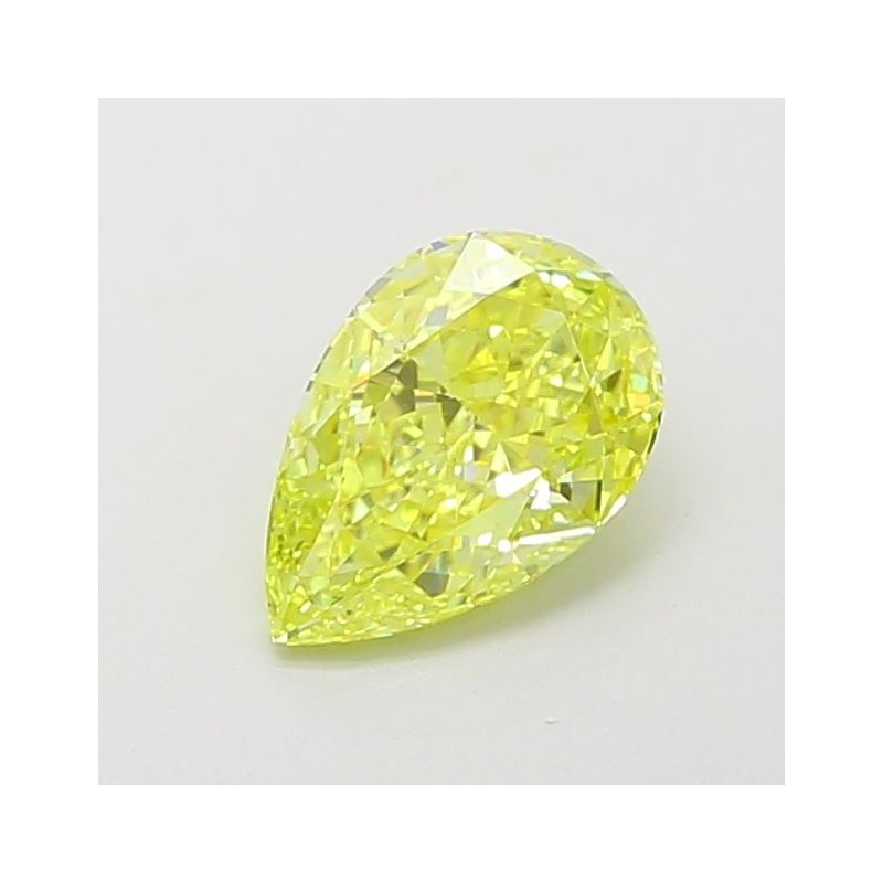 Diament laboratoryjny o barwie fantazyjnej szlif gruszkowy, 1.17ct, IF, Fancy Vivid Yellow, IGI LG660440253