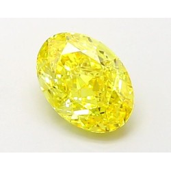 Diament laboratoryjny o barwie fantazyjnej szlif owalny, 1.18ct, VVS2, Fancy Vivid Yellow, IGI LG694504334