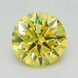 Diament laboratoryjny o barwie fantazyjnej szlif okrągły, 1.26ct, VVS2, Fancy Vivid Yellow, IGI LG717595851
