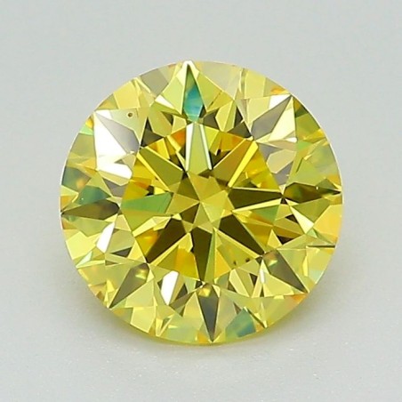 Diament laboratoryjny o barwie fantazyjnej szlif okrągły, 1.26ct, VVS2, Fancy Vivid Yellow, IGI LG717595851