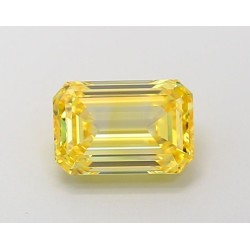 Diament laboratoryjny o barwie fantazyjnej szlif szmaragdowy, 1.15ct, VVS2, Fancy Intense Yellow, IGI LG702505385