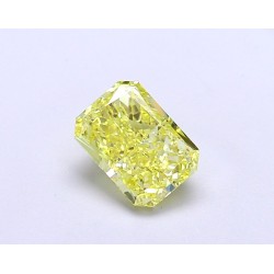 Diament laboratoryjny o barwie fantazyjnej radiant, 1.14ct, IF, Fancy Vivid Yellow, IGI LG675596576