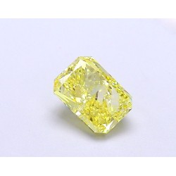 Diament laboratoryjny o barwie fantazyjnej radiant, 1.14ct, IF, Fancy Vivid Yellow, IGI LG675596572