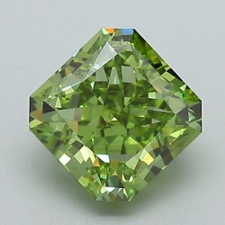 Diament laboratoryjny o barwie fantazyjnej szlif radiant kawadratowy, 1.55ct, VVS2, Fancy Vivid Green, IGI LG717586864