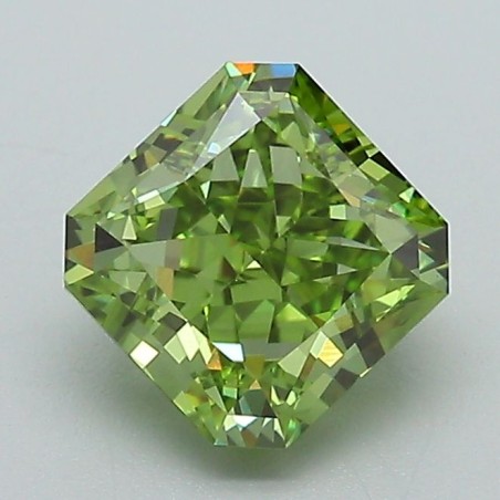 Diament laboratoryjny o barwie fantazyjnej szlif radiant kawadratowy, 1.55ct, VVS2, Fancy Vivid Green, IGI LG717586864