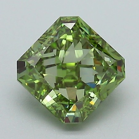 Diament laboratoryjny o barwie fantazyjnej szlif radiant kawadratowy, 1.52ct, VVS2, Fancy Vivid Green, IGI LG717586866