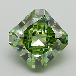Diament laboratoryjny o barwie fantazyjnej szlif radiant kawadratowy, 1.52ct, VVS2, Fancy Vivid Green, IGI LG717586867